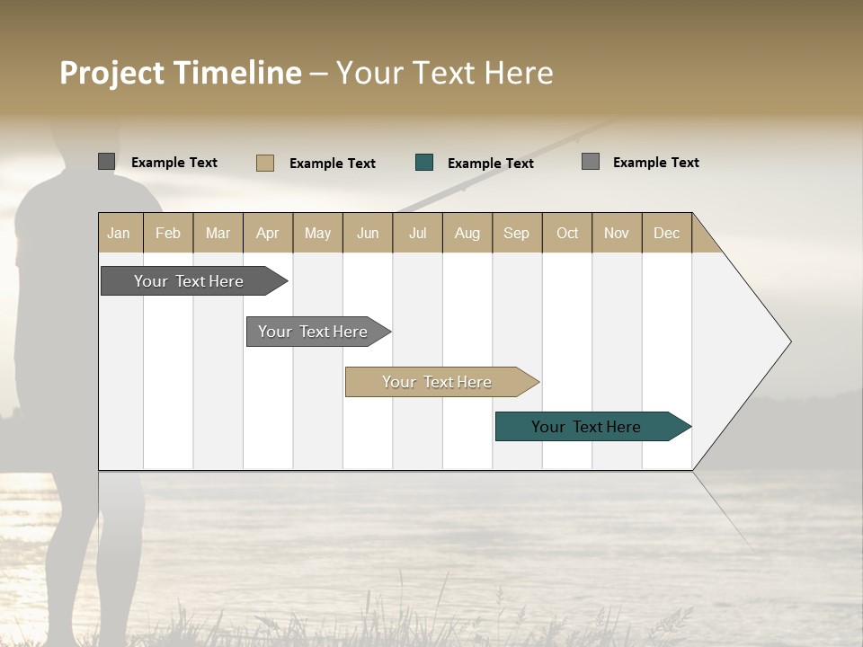 Lure Silhouette Lake PowerPoint Template
