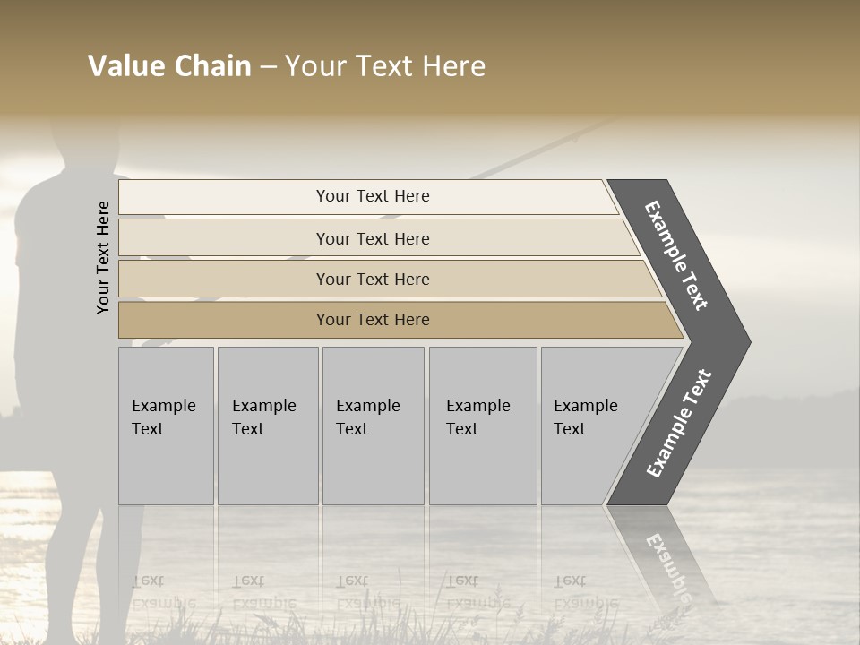 Lure Silhouette Lake PowerPoint Template