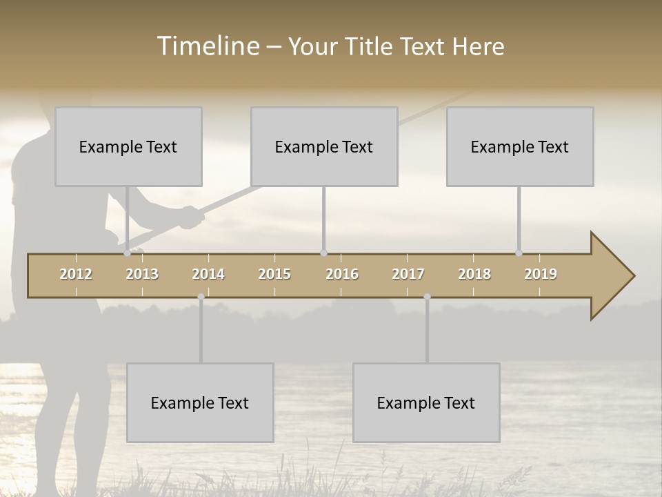 Lure Silhouette Lake PowerPoint Template