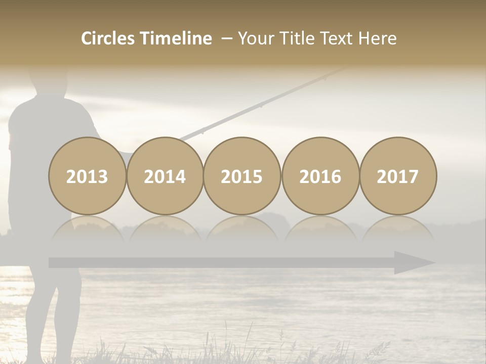 Lure Silhouette Lake PowerPoint Template