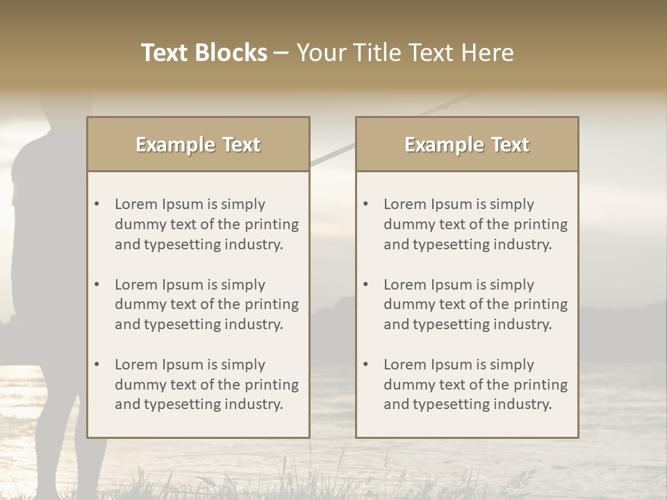 Lure Silhouette Lake PowerPoint Template