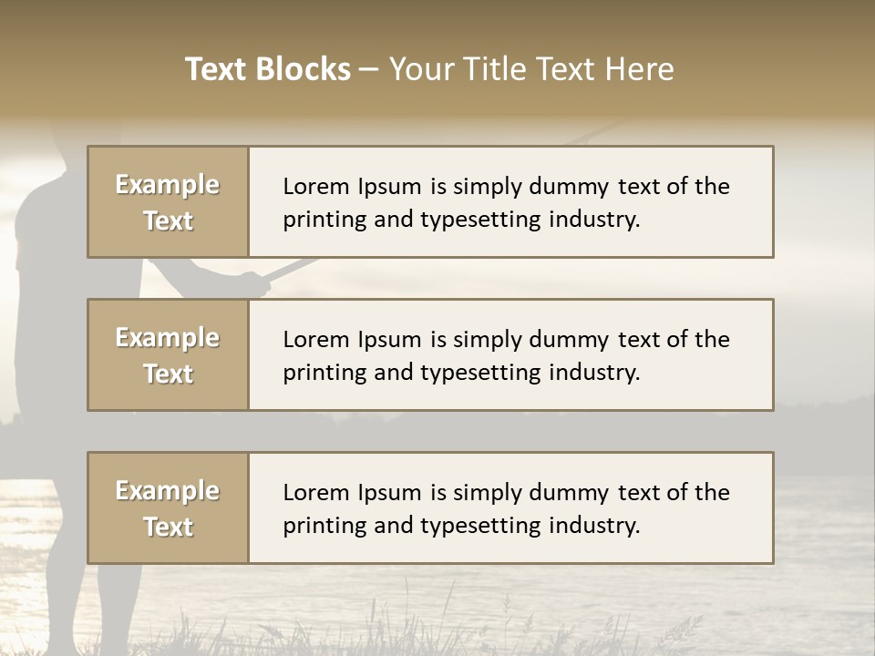 Lure Silhouette Lake PowerPoint Template