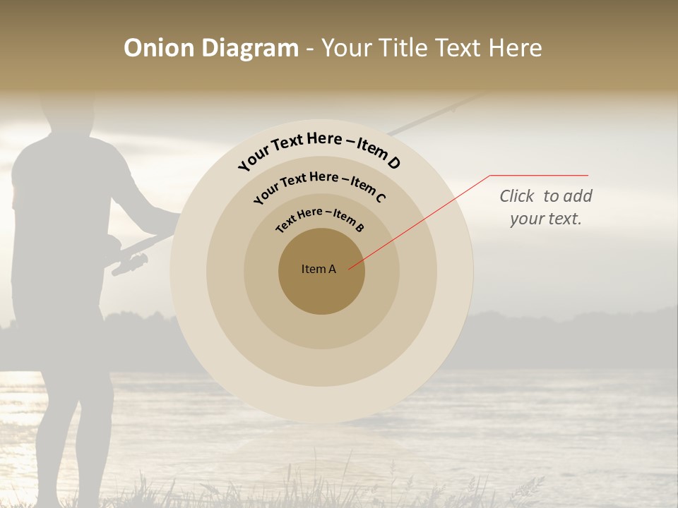 Lure Silhouette Lake PowerPoint Template