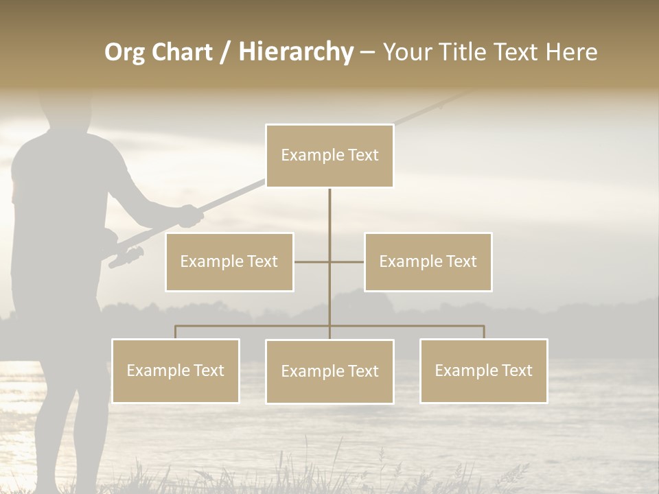 Lure Silhouette Lake PowerPoint Template