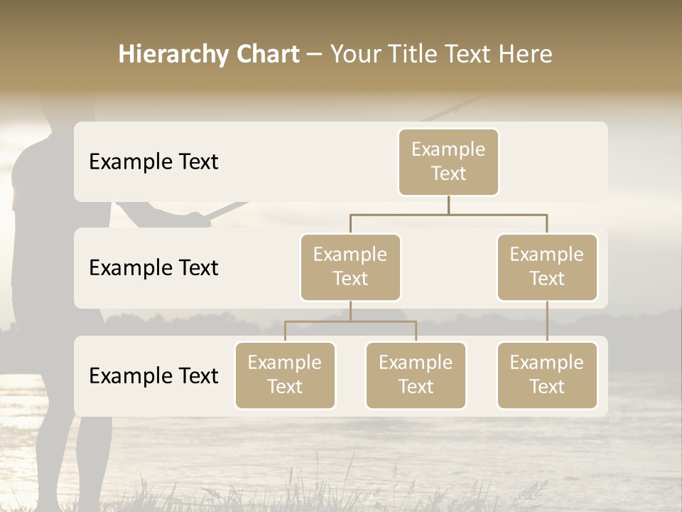 Lure Silhouette Lake PowerPoint Template
