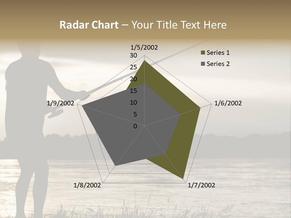 Lure Silhouette Lake PowerPoint Template