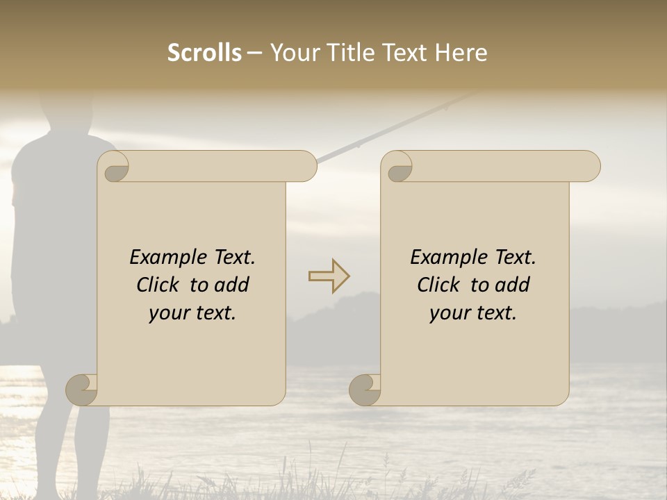 Lure Silhouette Lake PowerPoint Template