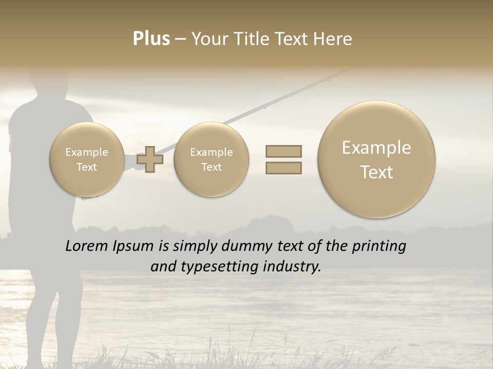 Lure Silhouette Lake PowerPoint Template