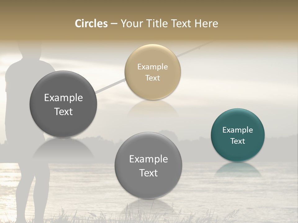 Lure Silhouette Lake PowerPoint Template