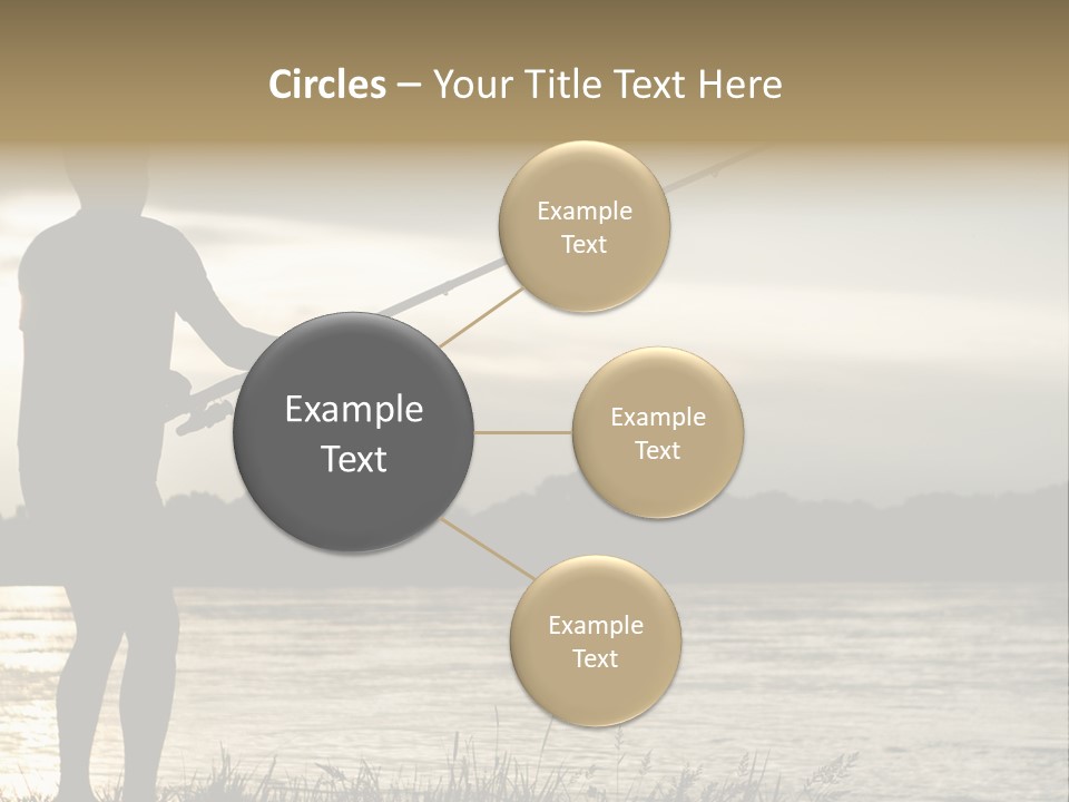 Lure Silhouette Lake PowerPoint Template