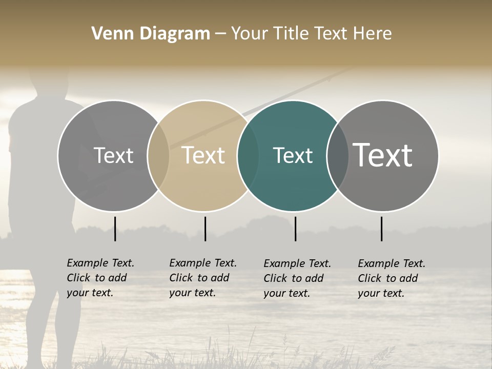 Lure Silhouette Lake PowerPoint Template