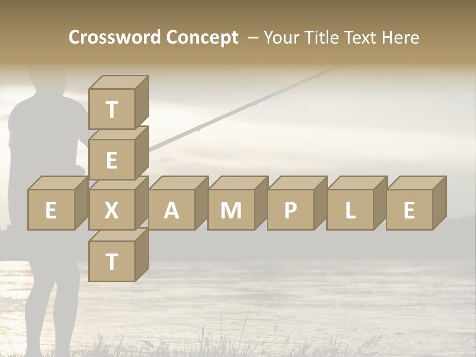 Lure Silhouette Lake PowerPoint Template