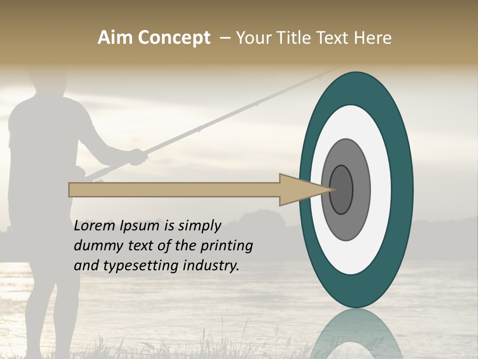 Lure Silhouette Lake PowerPoint Template