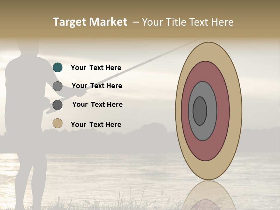Lure Silhouette Lake PowerPoint Template