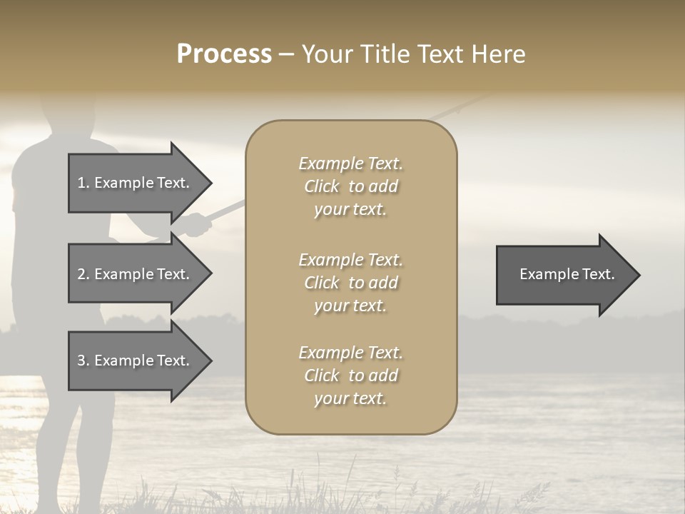 Lure Silhouette Lake PowerPoint Template