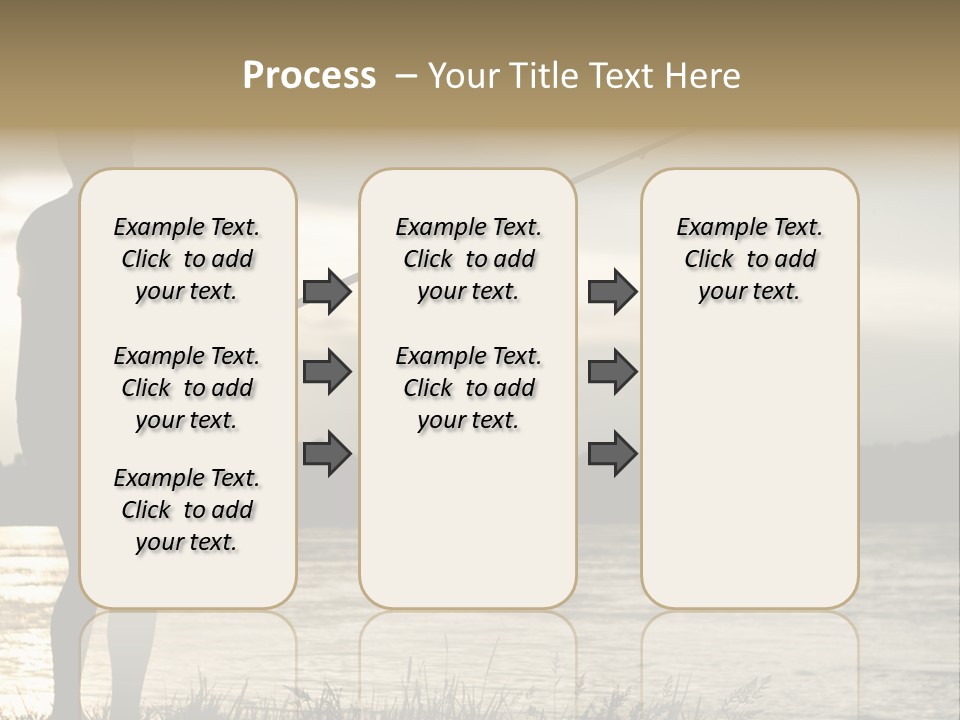 Lure Silhouette Lake PowerPoint Template