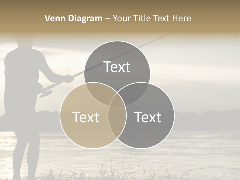 Lure Silhouette Lake PowerPoint Template