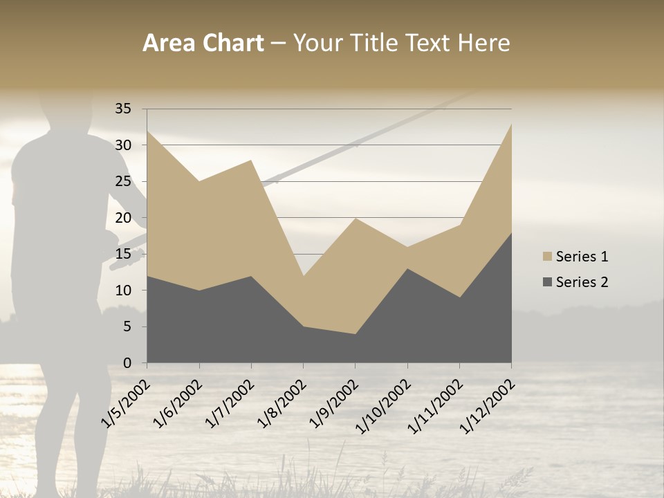 Lure Silhouette Lake PowerPoint Template