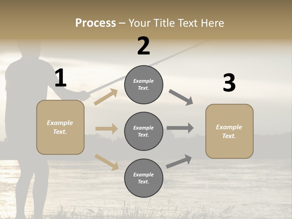 Lure Silhouette Lake PowerPoint Template