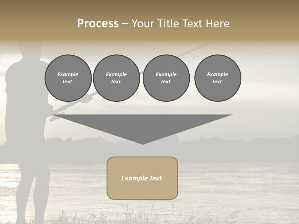 Lure Silhouette Lake PowerPoint Template
