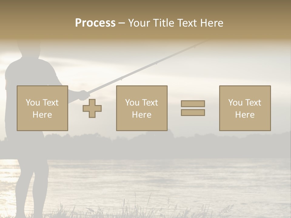Lure Silhouette Lake PowerPoint Template