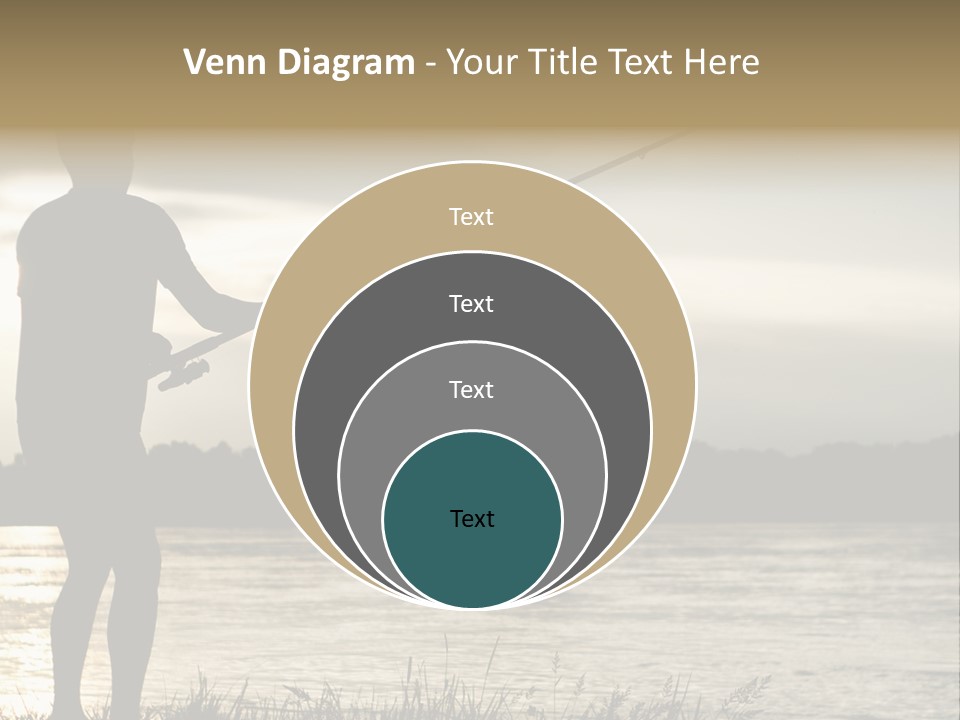 Lure Silhouette Lake PowerPoint Template