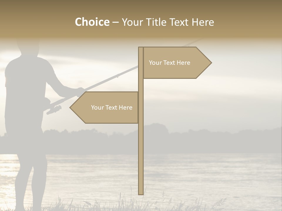 Lure Silhouette Lake PowerPoint Template