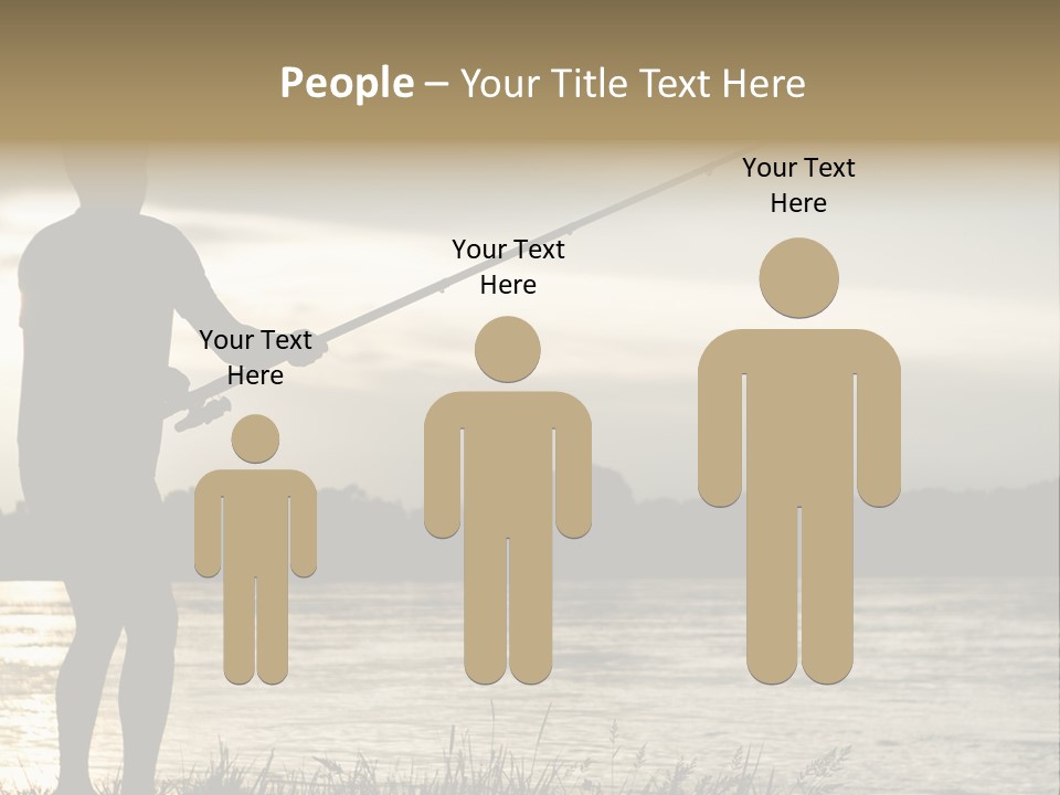 Lure Silhouette Lake PowerPoint Template