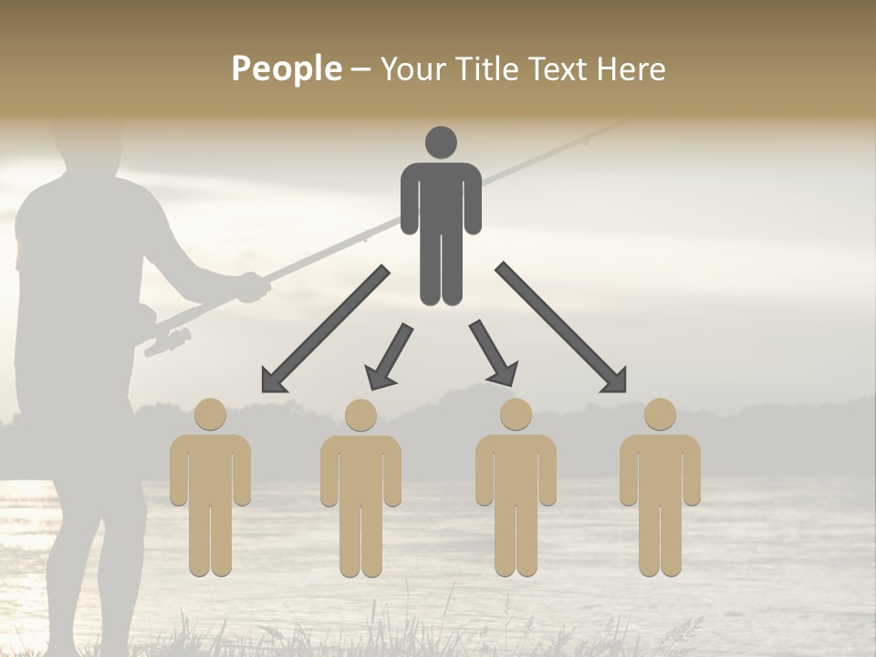 Lure Silhouette Lake PowerPoint Template