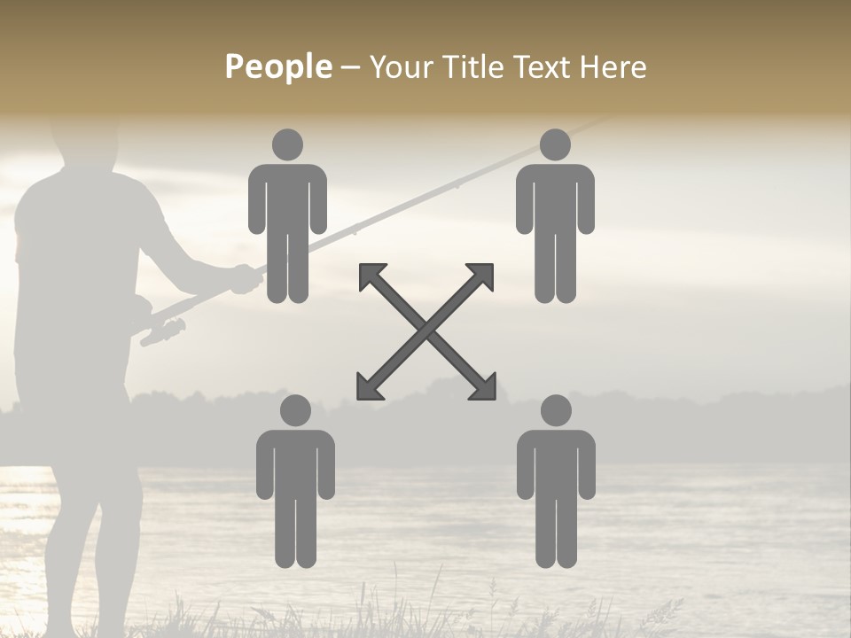 Lure Silhouette Lake PowerPoint Template