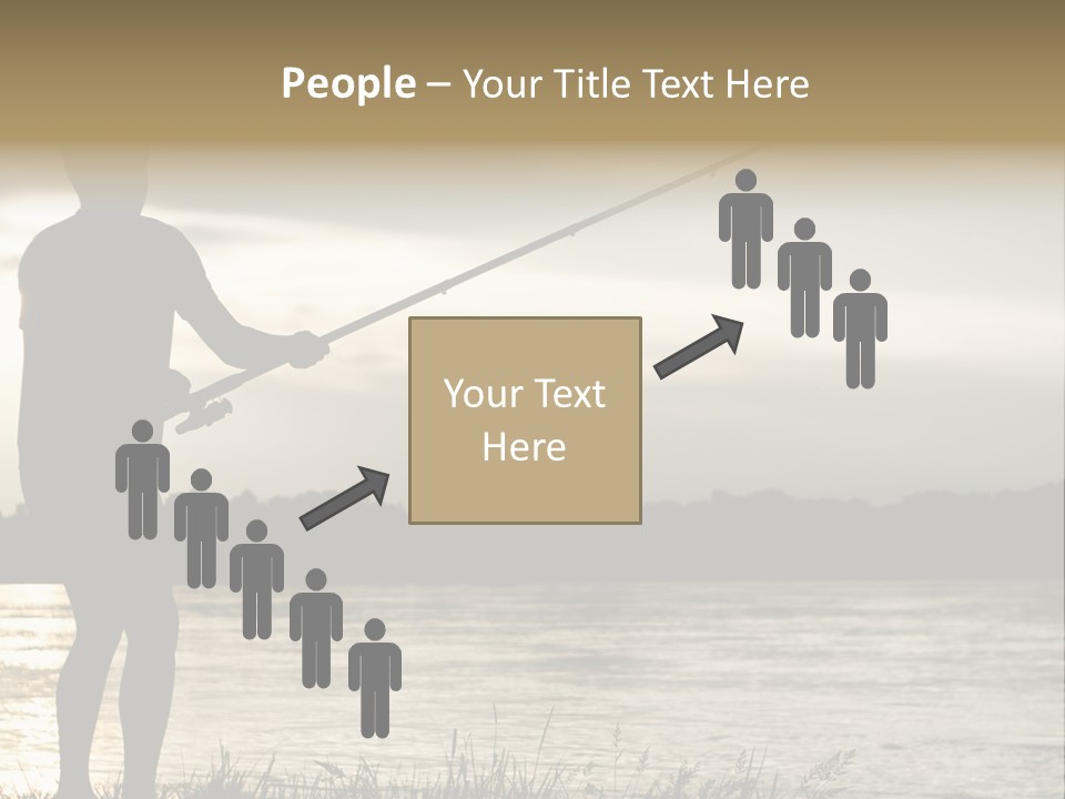 Lure Silhouette Lake PowerPoint Template