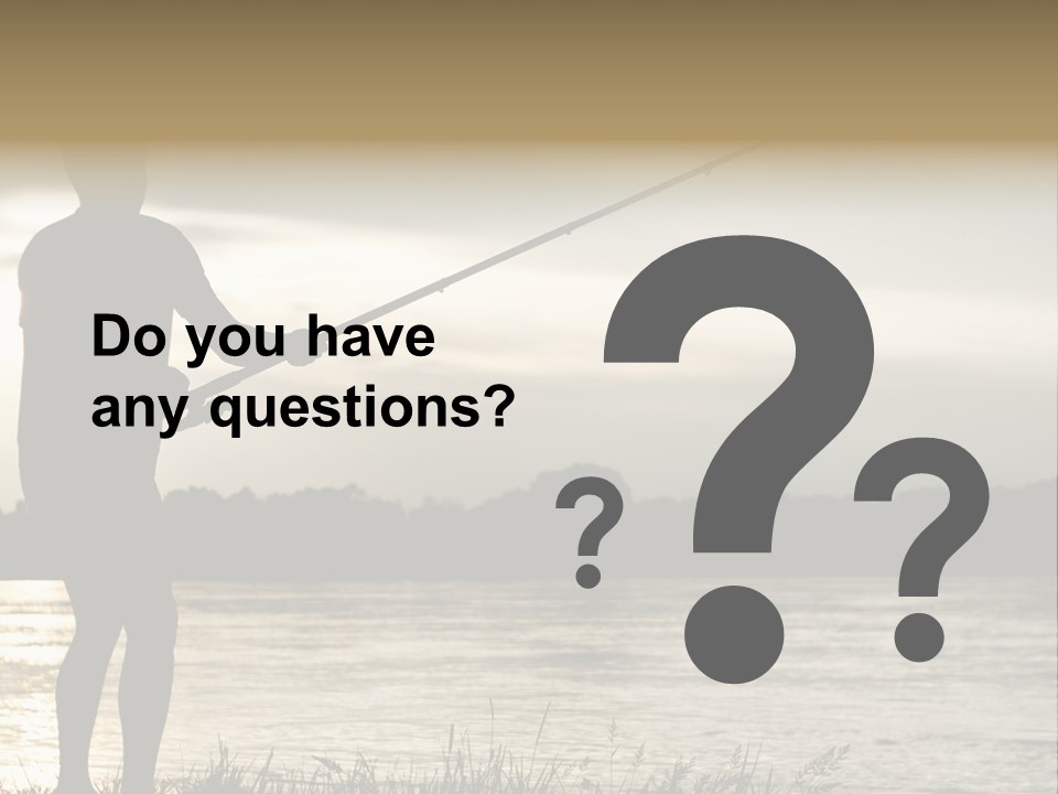 Lure Silhouette Lake PowerPoint Template