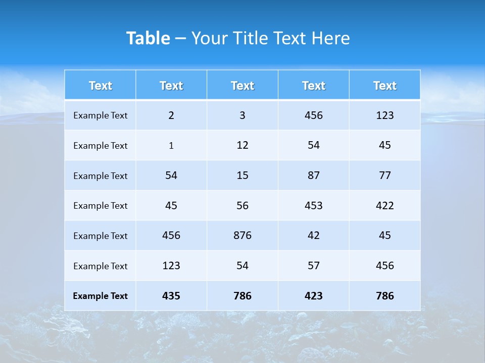 Waterline Seaweed Alga PowerPoint Template