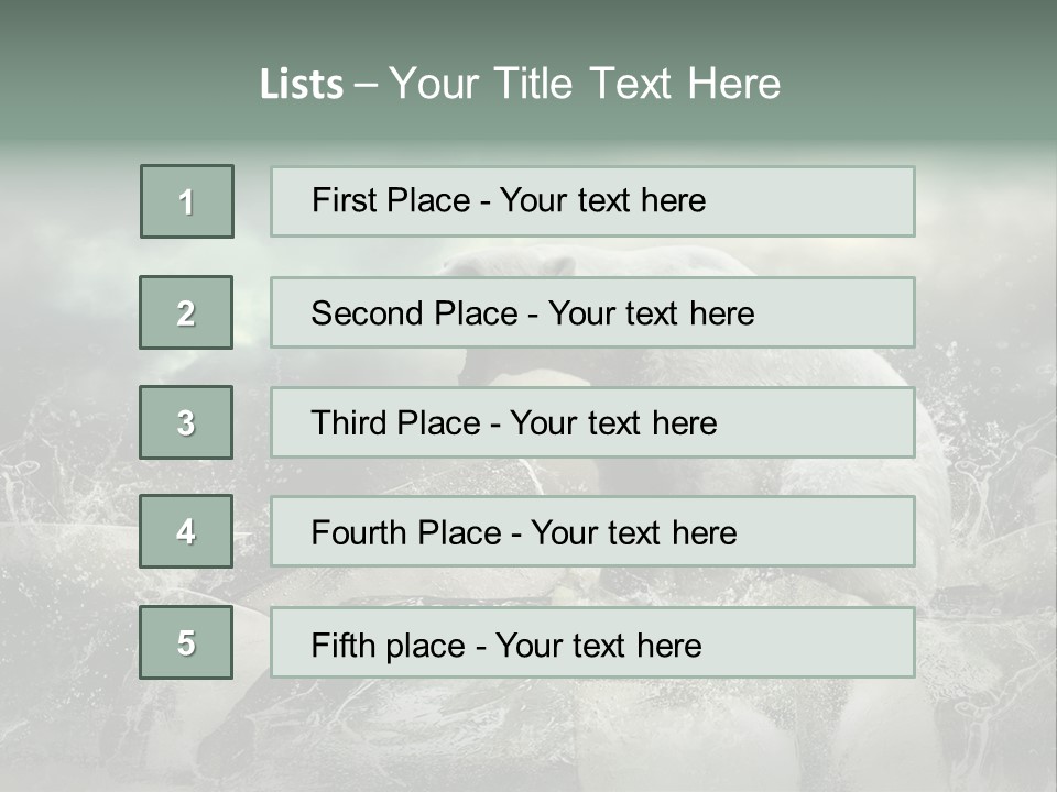 Predator Winter Extinct PowerPoint Template