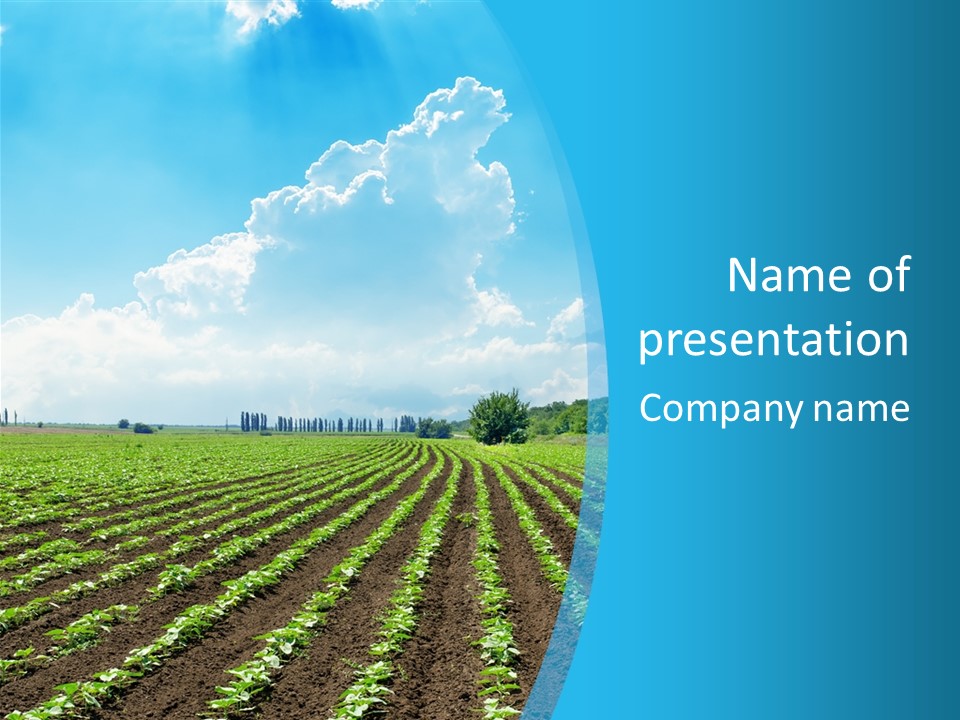 Cloud Season Grass PowerPoint Template