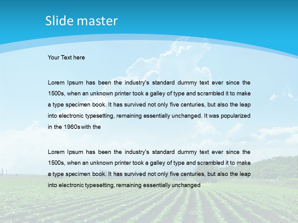 Cloud Season Grass PowerPoint Template