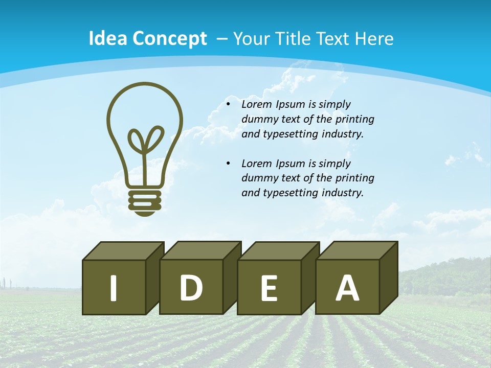 Cloud Season Grass PowerPoint Template