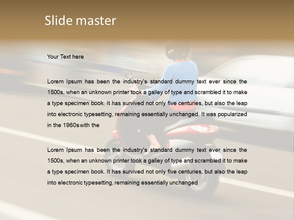 Scooter Transport Modern PowerPoint Template