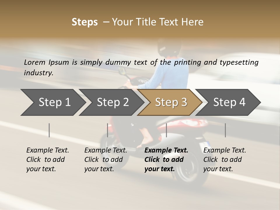 Scooter Transport Modern PowerPoint Template