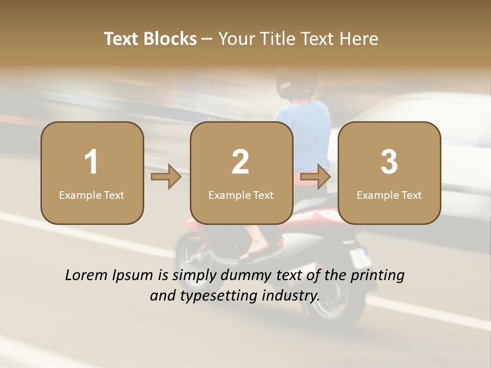 Scooter Transport Modern PowerPoint Template