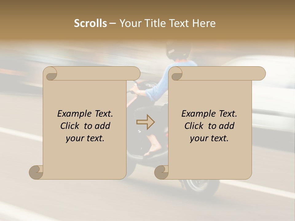 Scooter Transport Modern PowerPoint Template