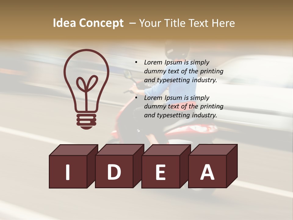 Scooter Transport Modern PowerPoint Template