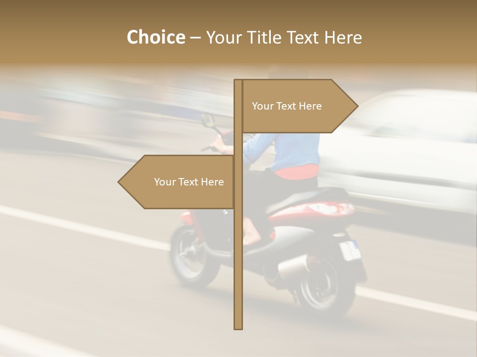 Scooter Transport Modern PowerPoint Template