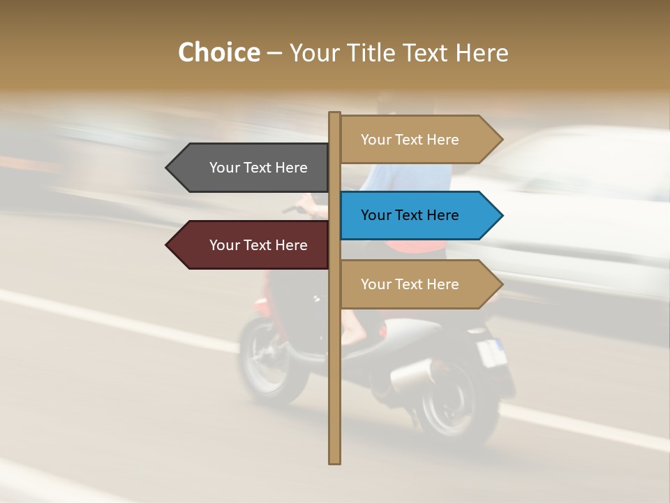 Scooter Transport Modern PowerPoint Template