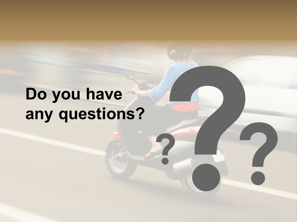 Scooter Transport Modern PowerPoint Template