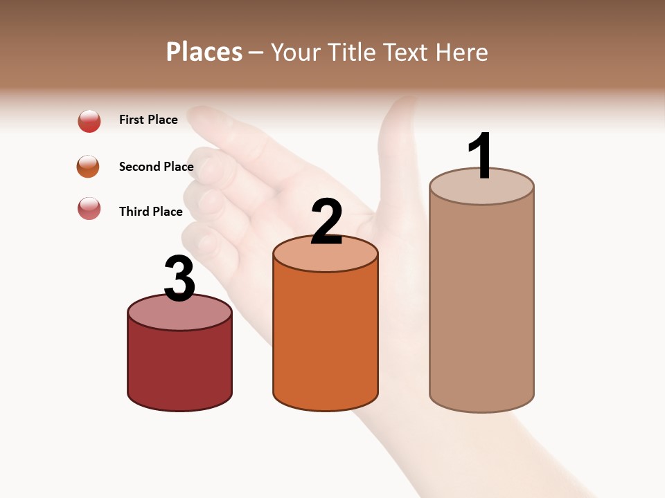 Smartphone Finger Front View PowerPoint Template