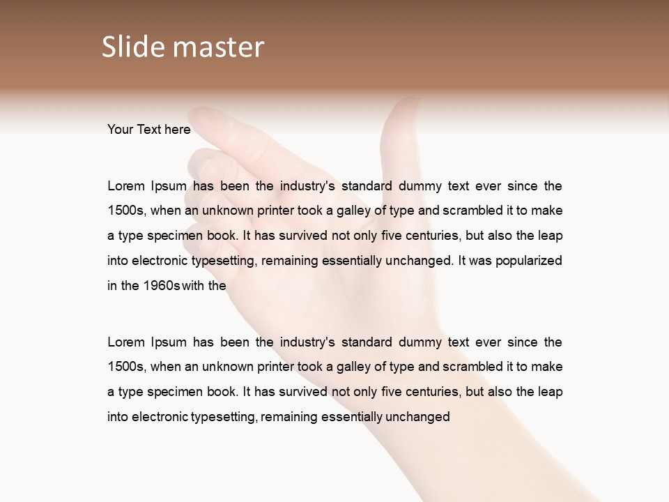 Smartphone Finger Front View PowerPoint Template