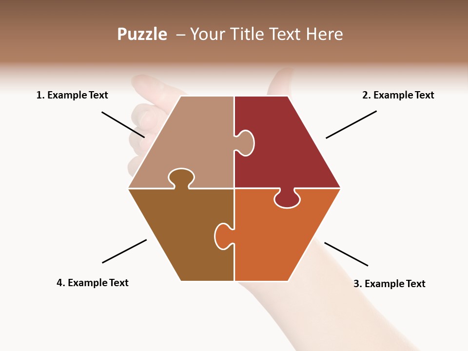 Smartphone Finger Front View PowerPoint Template