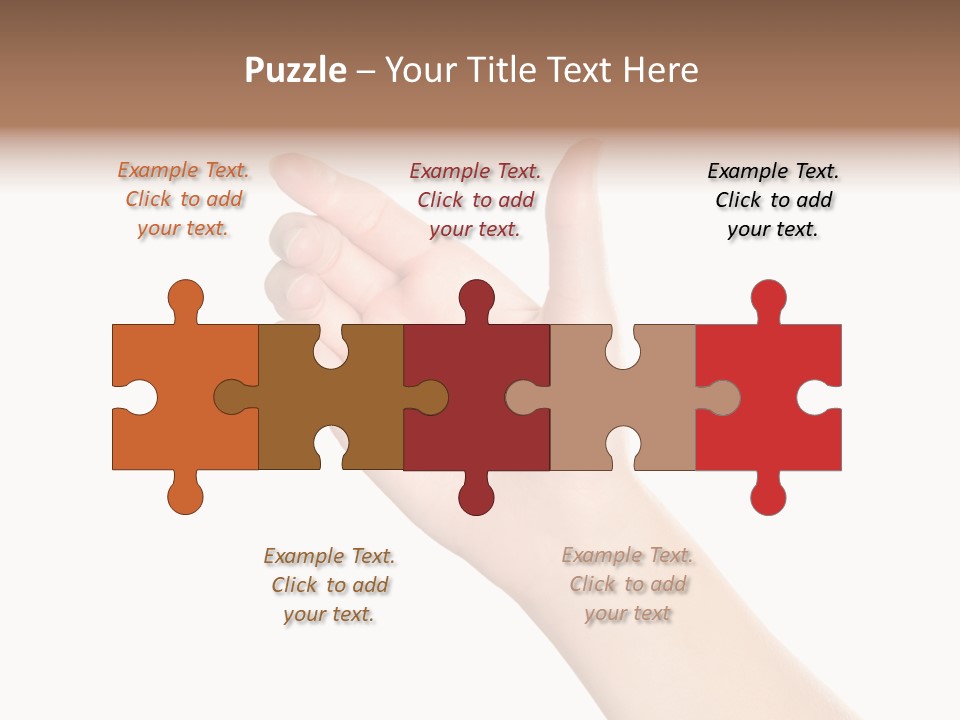 Smartphone Finger Front View PowerPoint Template