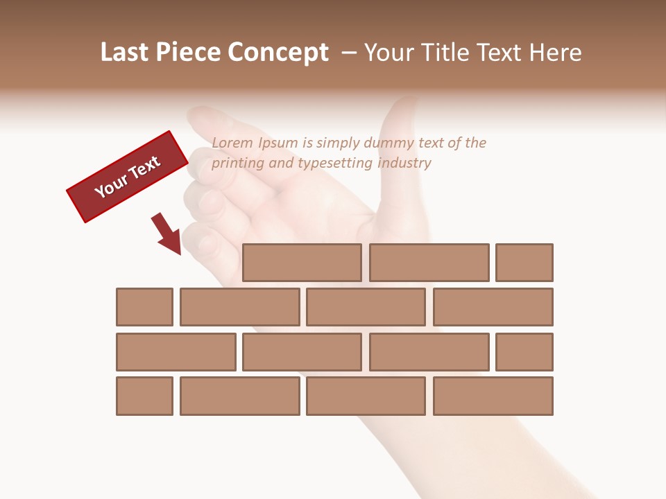 Smartphone Finger Front View PowerPoint Template